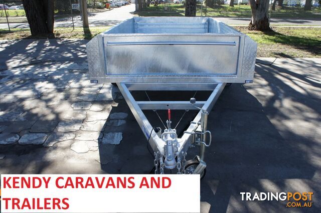 8x5 HEAVY DUTY HOT DIPPED GALVANISED SINGLE AXLE BRAKED HIGH SIDED BOX TRAILER  