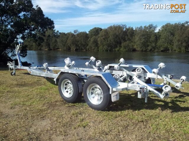 BOAT TRAILER TO SUIT UP TO A 6.6mt FIBREGLASS HULL TANDEM AXLE FULL GALVANISED CHASSIS 