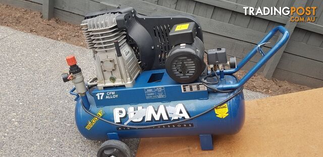 Air Compressor, Puma brand 240 volt with free 4l lubricant container