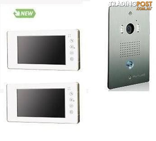 Futuro Video Intercom 7'' SD4 Black/White with Memory +2 Monitors