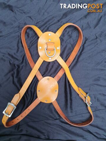 Large vintage Leather Dog Harness , new