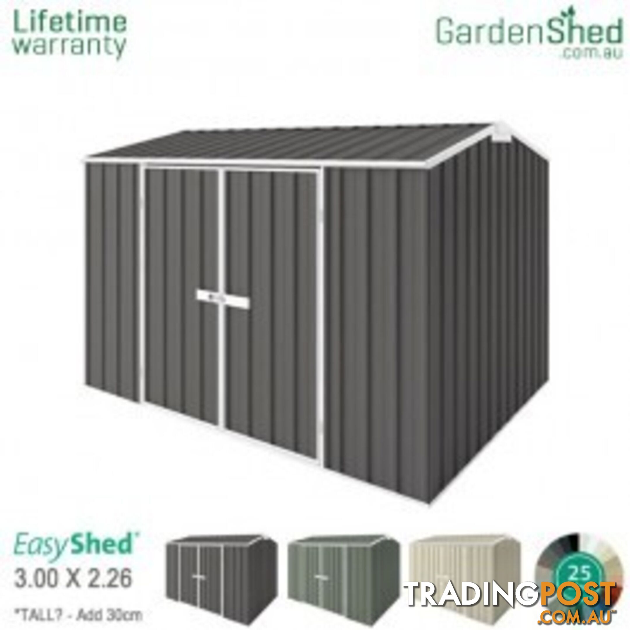 Garden Shed - 3.00m X 2.25m - *Free Delivery