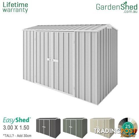 Garden Shed - 3.00m X 1.50m - *Free Delivery - EXTRA $75 Off - ends 25th Oct