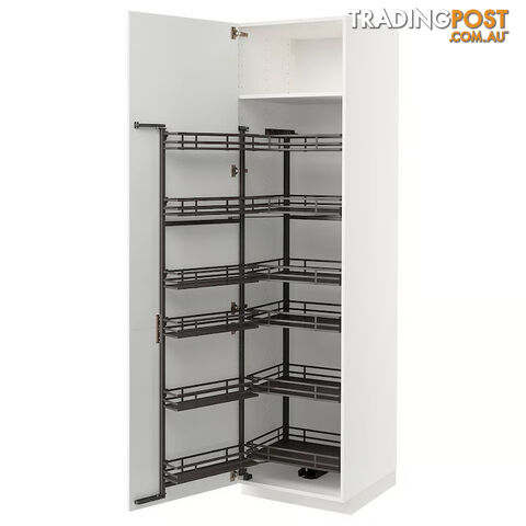 IKEA high cabinet cupboard with pull-out larder, white/Stensund white