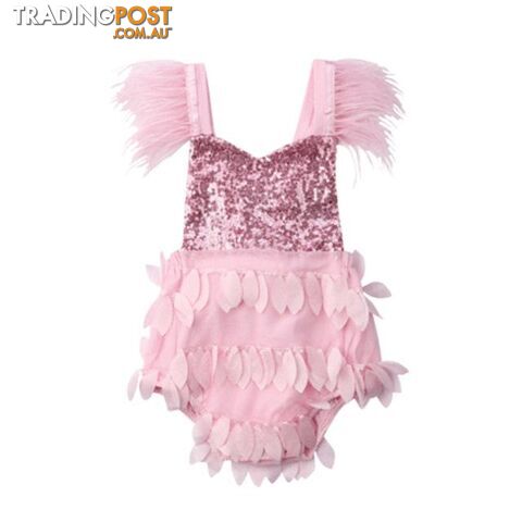 Pink Ruffle Romper