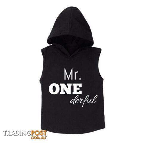 Mr ONEderful Sleeveless Hoodie | White or Black