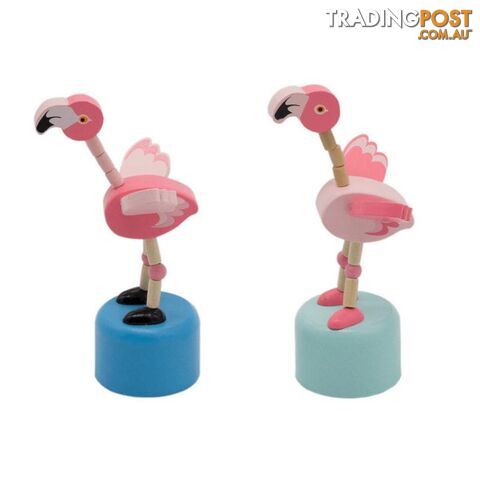 Wooden Dancing Flamingos