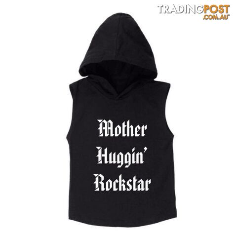 Rockstar Sleeveless Hoodie | White or Black