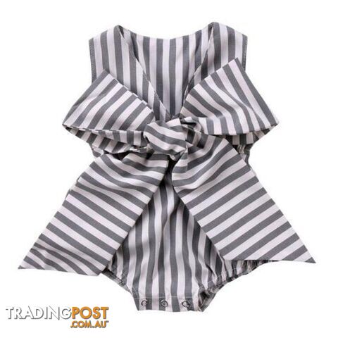 Striped Bow Romper