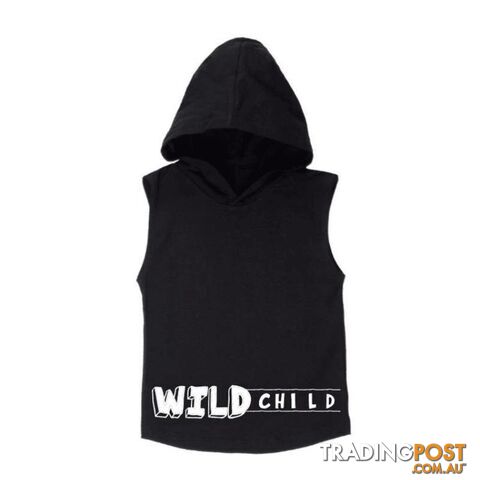 Wild Child Sleeveless Hoodie | White or Black