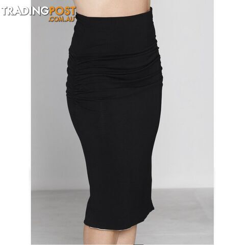 Reversible Maternity Skirt in Black/ Stripes - photo 4 of 5