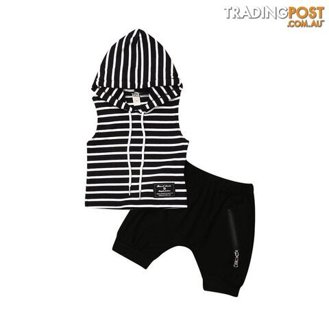 Stripe Hooded Set