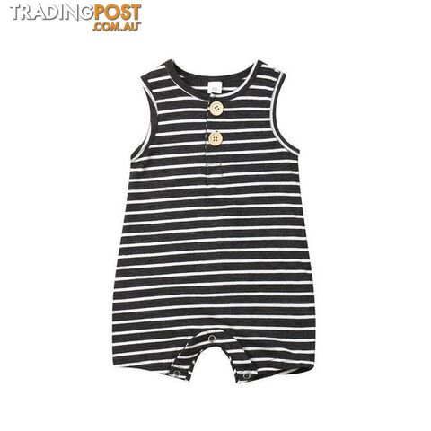Stripe Sleeveless Jumpsuit