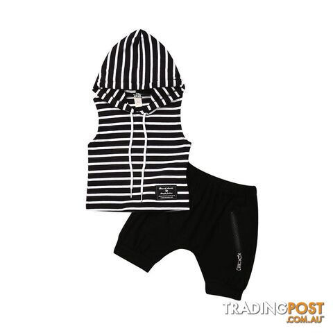 Stripe Hooded Set