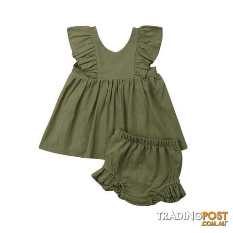 Ruffled Sleeve 2pc Set