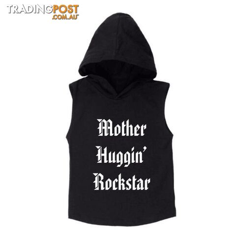Rockstar Sleeveless Hoodie | White or Black