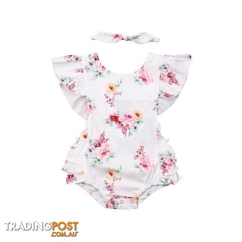 Ruffle Flower Romper