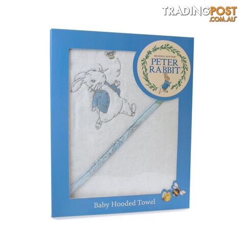 Peter Rabbit 'Hop Little Rabbit' Hooded Towel - Blue - photo 2 of 2