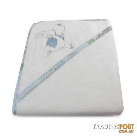 Peter Rabbit 'Hop Little Rabbit' Hooded Towel - Blue