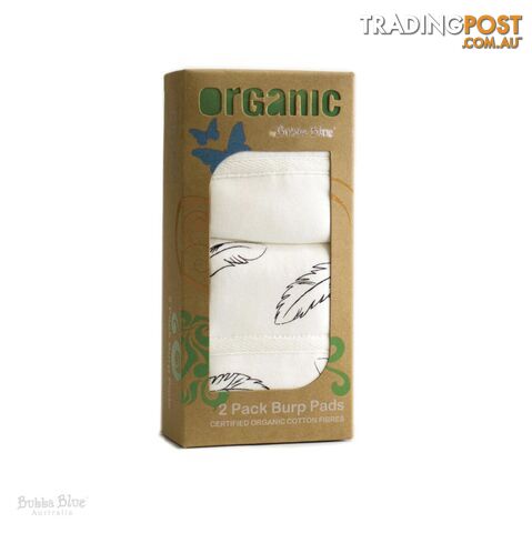 “Feathers" Organic Cotton 2pack Burp Pads - 9338680087716