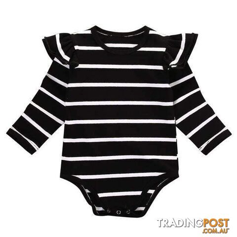 Striped Ruffles Romper - photo 2 of 7