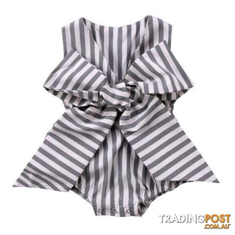 Striped Bow Romper