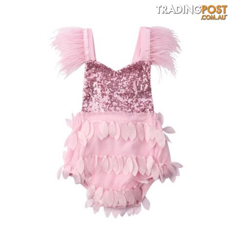Pink Ruffle Romper