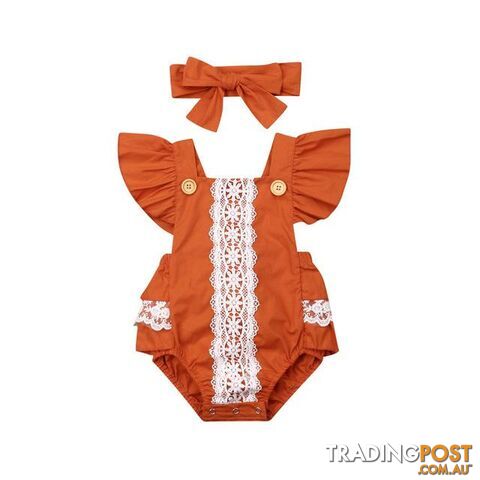 Ruffled Lace Rompers