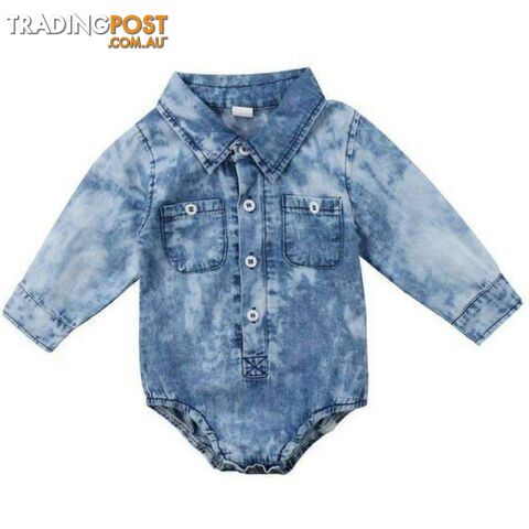 Rock Wash Denim Look Romper