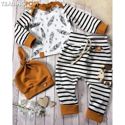 Striped Feather 3pc Set