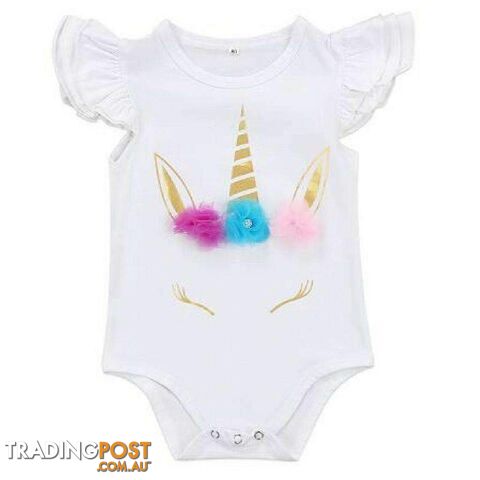 Ruffled Unicorn Romper