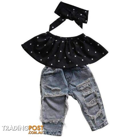 Polka Dot Jeans Set
