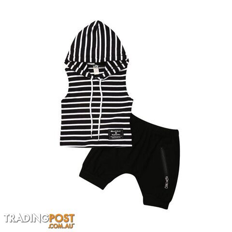 Stripe Hooded Set