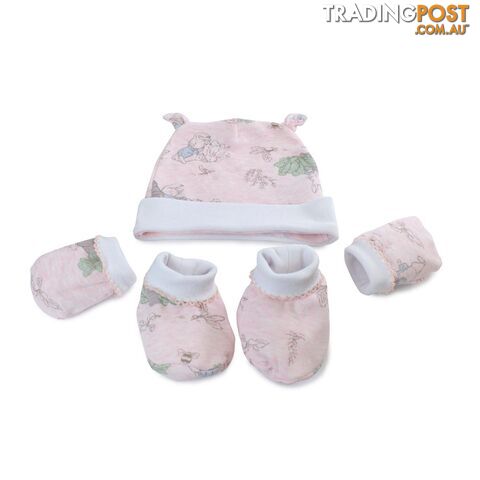 Peter Rabbit 'Hop Little Rabbit' 3 Piece Layette Set - Pink