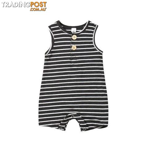Stripe Sleeveless Jumpsuit
