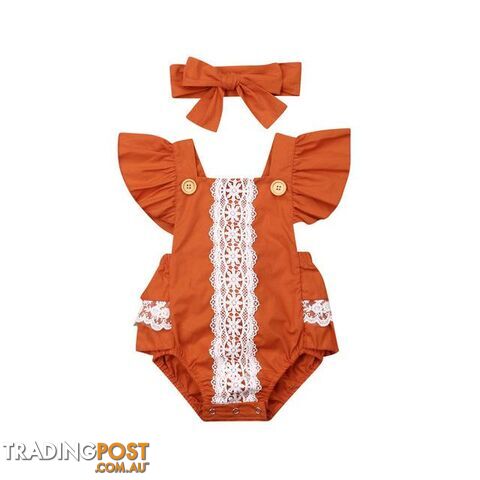 Ruffled Lace Rompers