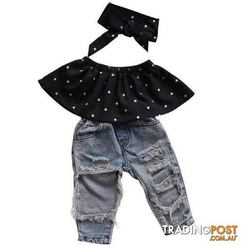 Polka Dot Jeans Set