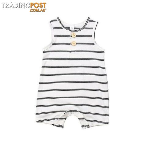 Stripe Sleeveless Jumpsuit