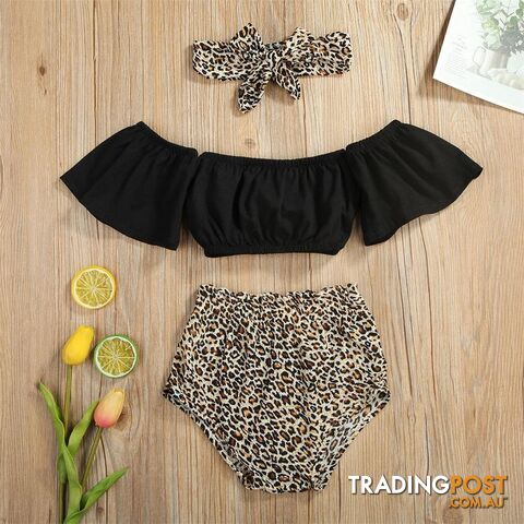 Off The Shoulder Leopard Set