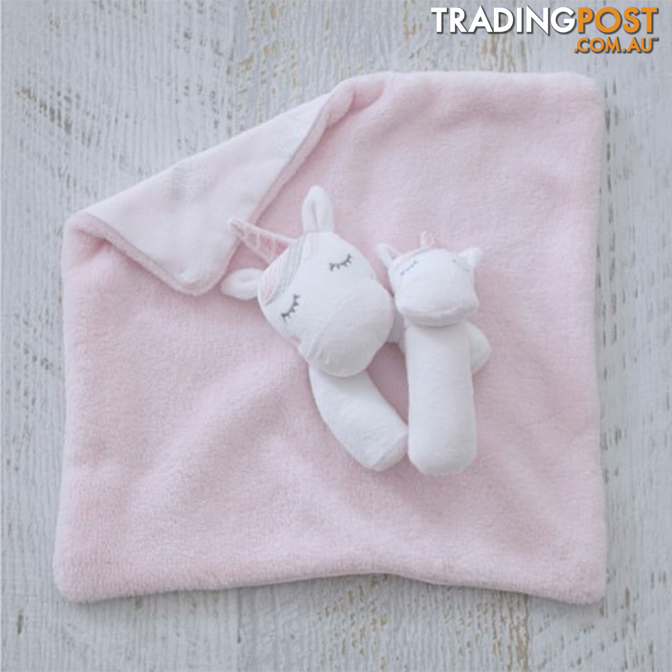 Unicorn Magic Security Blanket & Rattle Set