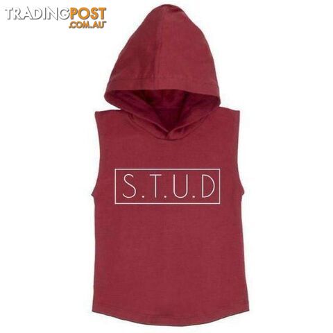 STUD SLEEVELESS HOODIE