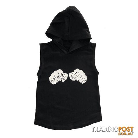 Thug Life Sleeveless Hoodie | White or Black