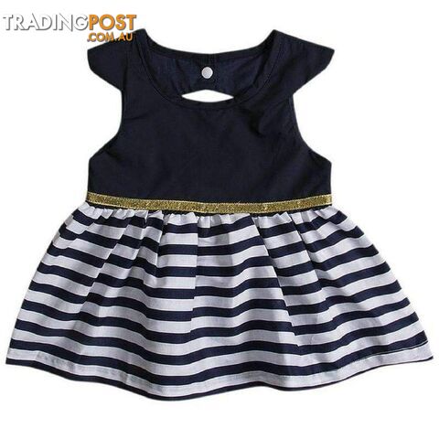 Striped Black Dress