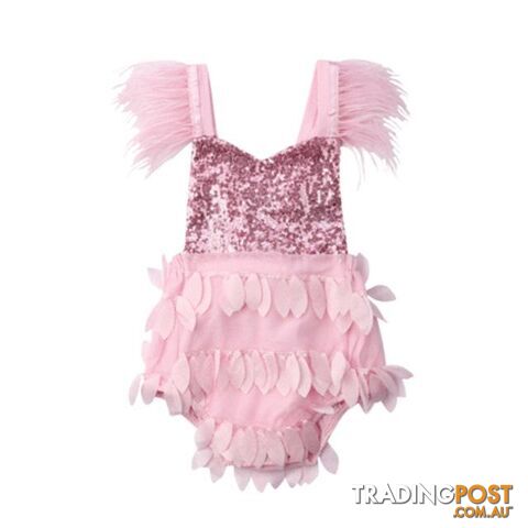 Pink Ruffle Romper
