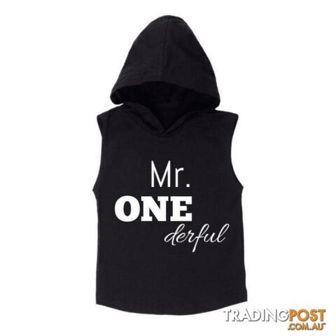 Mr ONEderful Sleeveless Hoodie | White or Black