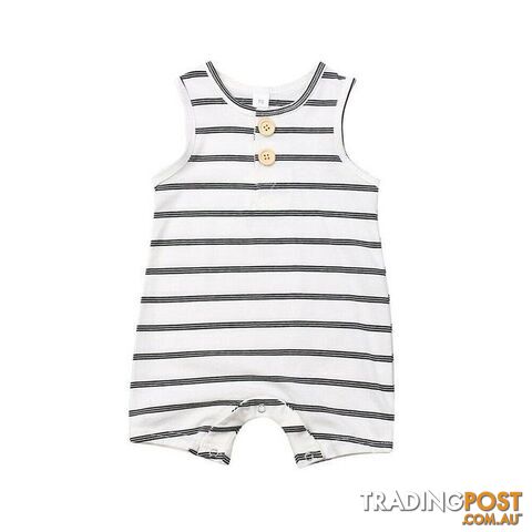 Stripe Sleeveless Jumpsuit