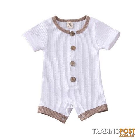 Short Sleeve Cotton Romper