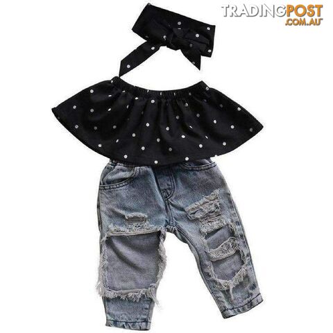 Polka Dot Jeans Set