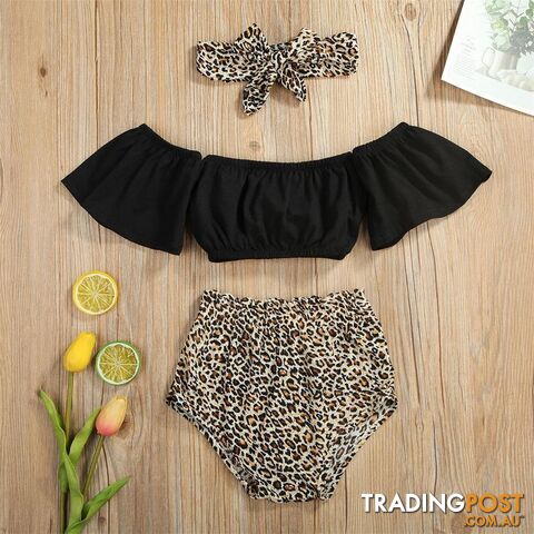 Off The Shoulder Leopard Set