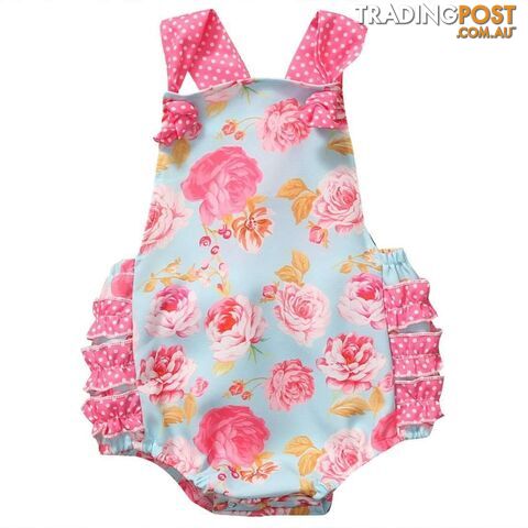 Pink Flower Romper